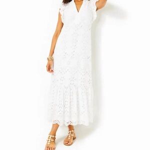 Lilly Pulitzer White Lace Maxi Dress